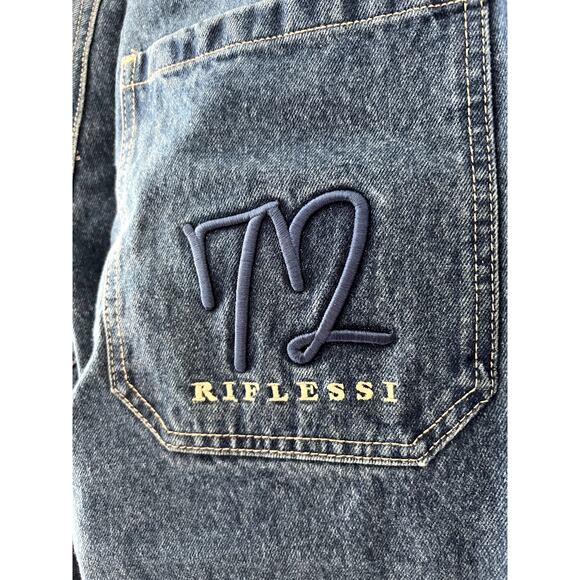 Riflessi Blue Jeans Unused Vintage New Old Stock 72 Raised Lettering Mens 32/33 - Picture 5 of 6